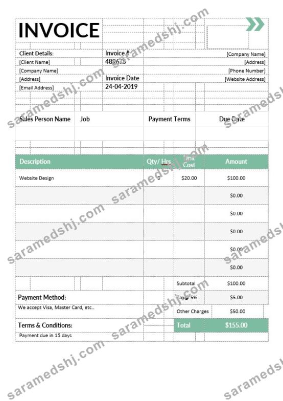 IT Services Invoice Template